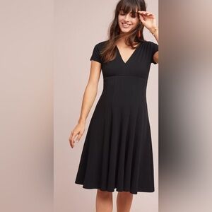 Maeve Anthropologie | Lincoln Center black midi dress Women’s size S career